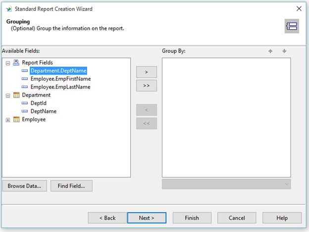 Select Deptname Wise